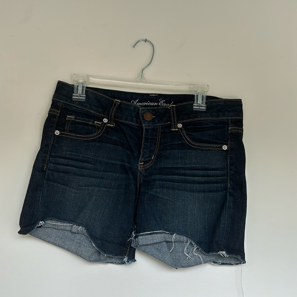 AE stretch denim shorts size 10